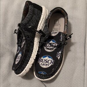 Custom Hey Dude mens Sneakers - Black and White